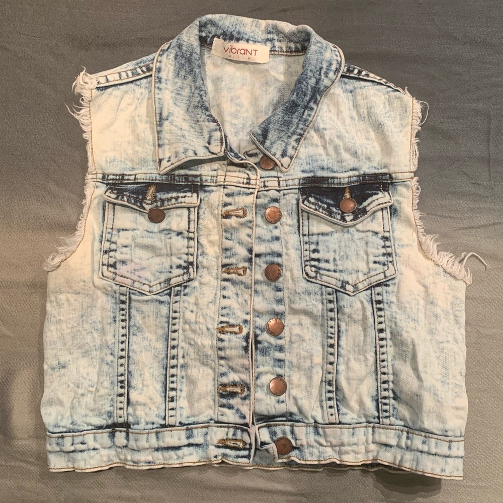 Washed-out cropped Jean jacket